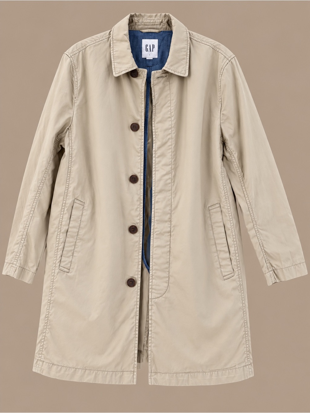 GAP Men’s Beige Trench Coat